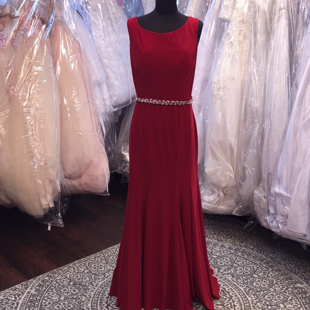 Elegant Red Evening Gown
